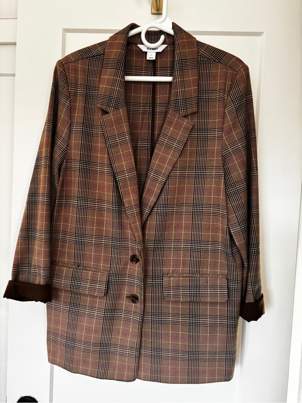 Checked Blazer in Fall Colors by Old Navy